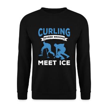 Curling Sport Curling - Sweat-shirt Unisexe - noir - Devant - Alina (178cm) & Michal (187cm)