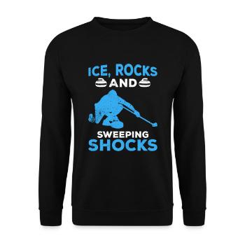 Curling sportif - Sweat-shirt Unisexe - noir - Devant - Alina (178cm) & Michal (187cm)