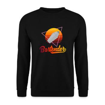 Funny Bartender Saying Bartender Gift - Unisex Sweatshirt - black - Front - Alina (178cm) & Michal (187cm)