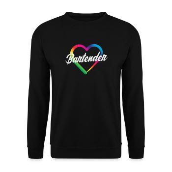 Funny Bartender Saying Bartender Gift - Unisex Sweatshirt - black - Front - Alina (178cm) & Michal (187cm)