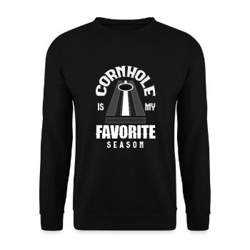 Funny Cornhole Player Gift - Unisex Sweatshirt - black - Front - Alina (178cm) & Michal (187cm)