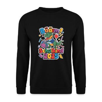 School Child 2025 School Enrollment Back to School - Unisex Sweatshirt - black - Front - Alina (178cm) & Michal (187cm)