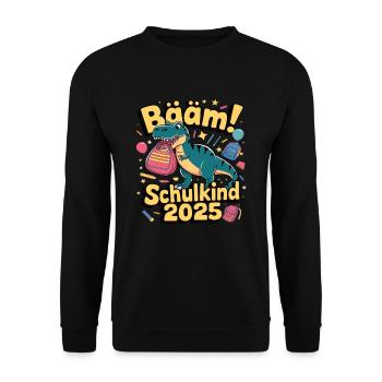 School Child 2025 School Enrollment Back to School - Unisex Sweatshirt - black - Front - Alina (178cm) & Michal (187cm)