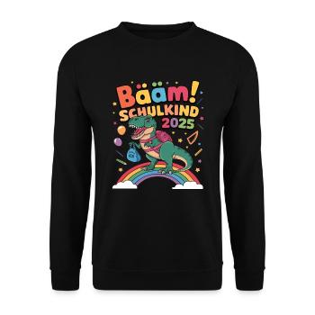 School Child 2025 School Enrollment Back to School - Unisex Sweatshirt - black - Front - Alina (178cm) & Michal (187cm)