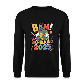 School Child 2025 School Enrollment Back to School - Unisex Sweatshirt - black - Front - Alina (178cm) & Michal (187cm)