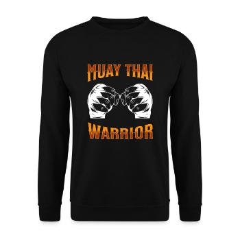 Muay Thai Boxing Muay Thai - Unisex Pullover - Schwarz - Vorne - Alina (178cm) & Michal (187cm)