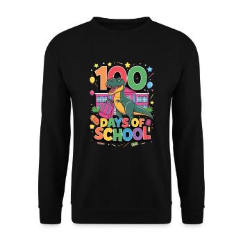 100th Day Of School 100 Day Of School Kids - Unisex Sweatshirt - black - Front - Alina (178cm) & Michal (187cm)