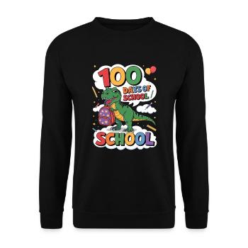 100th Day Of School 100 Day Of School Kids - Unisex Sweatshirt - black - Front - Alina (178cm) & Michal (187cm)