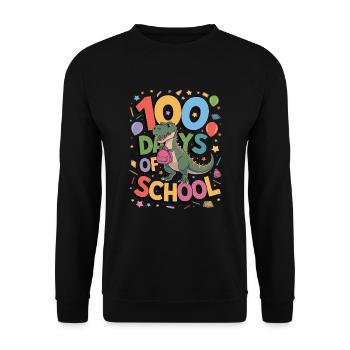 100th Day Of School 100 Day Of School Kids - Unisex Sweatshirt - black - Front - Alina (178cm) & Michal (187cm)