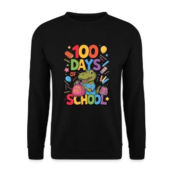 100th Day Of School 100 Day Of School Kids - Unisex Sweatshirt - black - Front - Alina (178cm) & Michal (187cm)