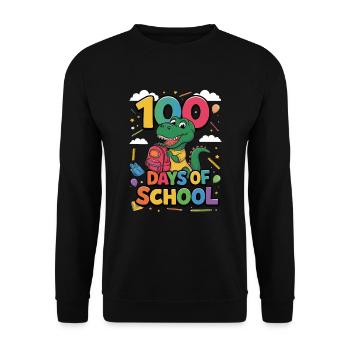 100th Day Of School 100 Day Of School Kids - Unisex Sweatshirt - black - Front - Alina (178cm) & Michal (187cm)