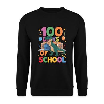 100th Day Of School 100 Day Of School Kids - Unisex Sweatshirt - black - Front - Alina (178cm) & Michal (187cm)