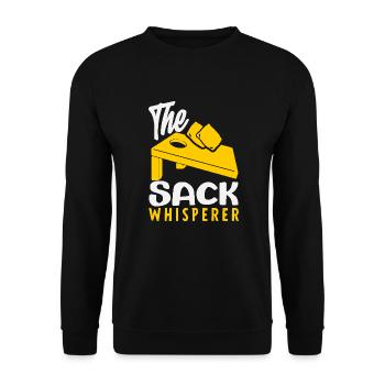Funny Cornhole Player Gift - Unisex Sweatshirt - black - Front - Alina (178cm) & Michal (187cm)