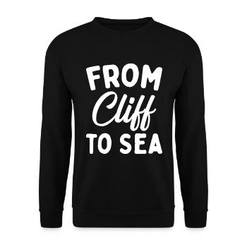 Diver Diving Cliff Diver - Unisex Sweatshirt - black - Front - Alina (178cm) & Michal (187cm)