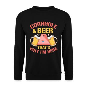 Hot Dog Costume Camping Outfit - Unisex Sweatshirt - black - Front - Alina (178cm) & Michal (187cm)