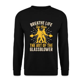 Glass apparatus constructionGlass blowers and glass apparatus manufacturers - Unisex Sweatshirt - black - Front - Alina (178cm) & Michal (187cm)