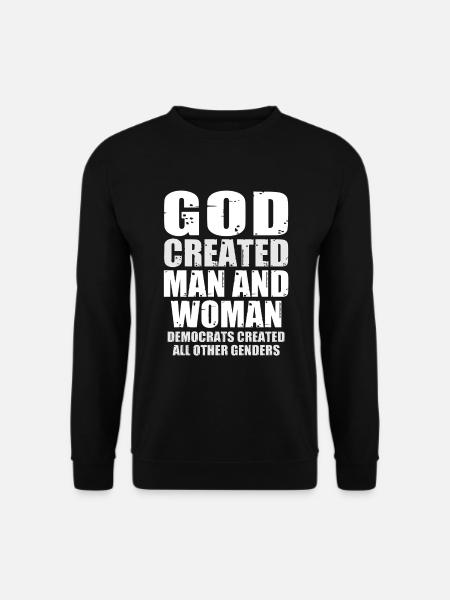 God Created Man - Unisex Sweatshirt - black