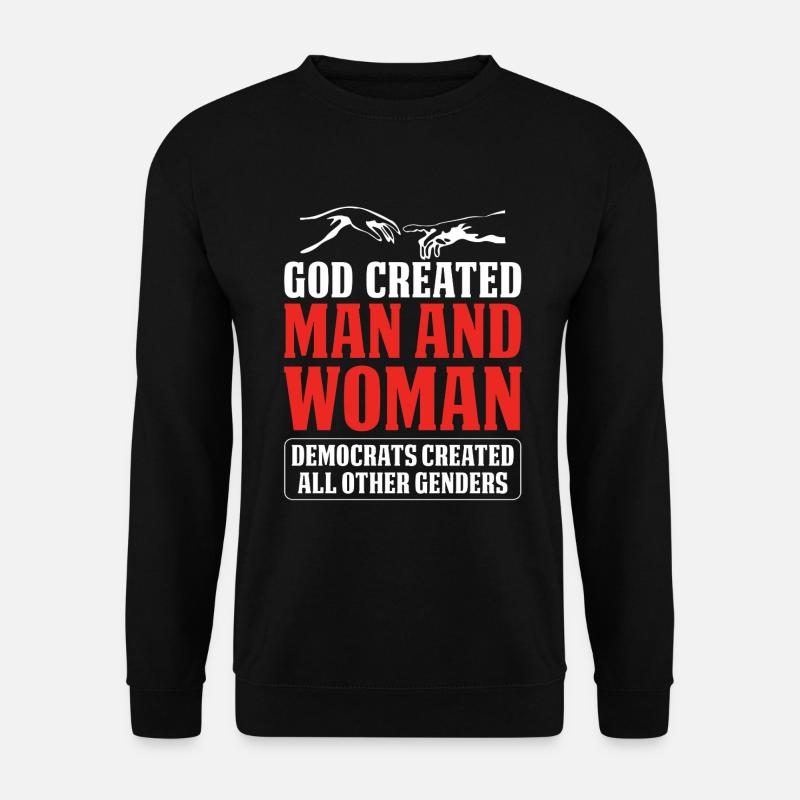 God Created Man - Unisex Sweatshirt - black