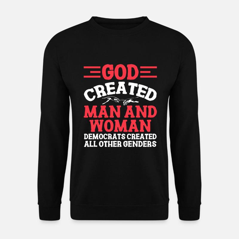 God Created Man - Unisex Sweatshirt - black