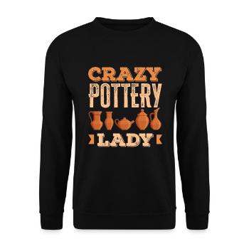 Lustiges Töpfer Töpfern Geschenk Geschenkidee - Unisex Pullover - Schwarz - Vorne - Alina (178cm) & Michal (187cm)