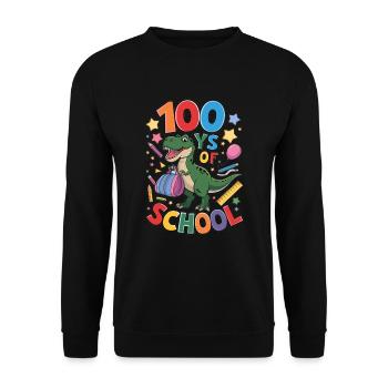 100th Day Of School 100 Day Of School Kids - Unisex Sweatshirt - black - Front - Alina (178cm) & Michal (187cm)