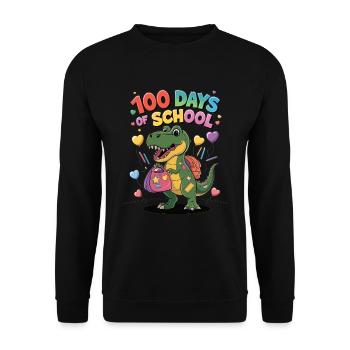100th Day Of School 100 Day Of School Kids - Unisex Sweatshirt - black - Front - Alina (178cm) & Michal (187cm)