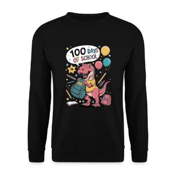 100th Day Of School 100 Day Of School Kids - Unisex Sweatshirt - black - Front - Alina (178cm) & Michal (187cm)