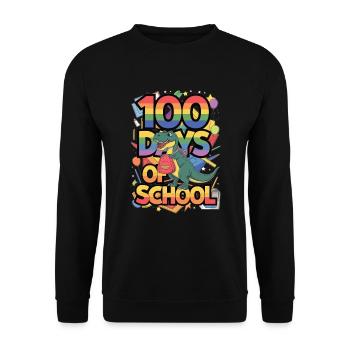 100th Day Of School 100 Day Of School Kids - Unisex Sweatshirt - black - Front - Alina (178cm) & Michal (187cm)