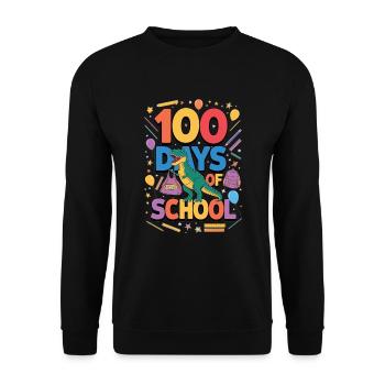 100th Day Of School 100 Day Of School Kids - Unisex Sweatshirt - black - Front - Alina (178cm) & Michal (187cm)