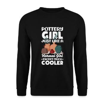Lustiges Töpfer Töpfern Geschenk Geschenkidee - Unisex Pullover - Schwarz - Vorne - Alina (178cm) & Michal (187cm)