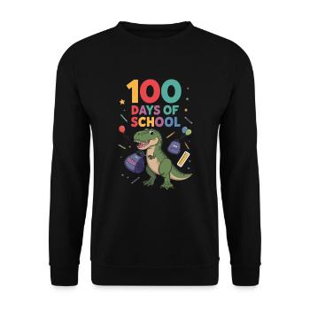 100th Day Of School 100 Day Of School Kids - Unisex Sweatshirt - black - Front - Alina (178cm) & Michal (187cm)