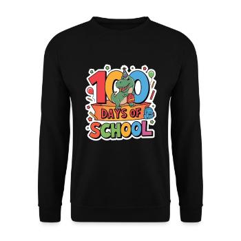 100e jour d’école 100 jour d’école des enfants - Sweat-shirt Unisexe - noir - Devant - Alina (178cm) & Michal (187cm)