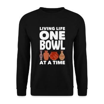 Lustiges Töpfer Töpfern Geschenk Geschenkidee - Unisex Pullover - Schwarz - Vorne - Alina (178cm) & Michal (187cm)