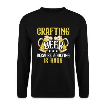 Brassage de la bière pour les amateurs de bière - Sweat-shirt Unisexe - noir - Devant - Alina (178cm) & Michal (187cm)