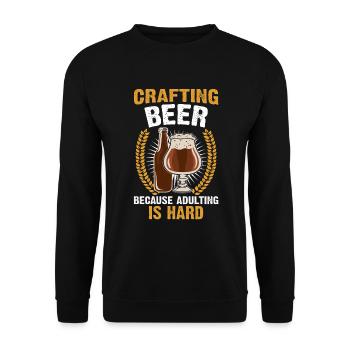 Brassage de la bière pour les amateurs de bière - Sweat-shirt Unisexe - noir - Devant - Alina (178cm) & Michal (187cm)