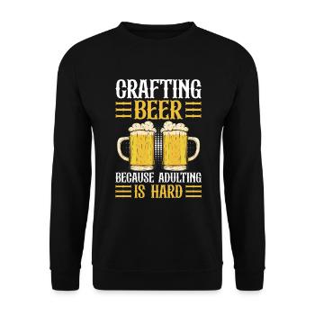 Brassage de la bière pour les amateurs de bière - Sweat-shirt Unisexe - noir - Devant - Alina (178cm) & Michal (187cm)