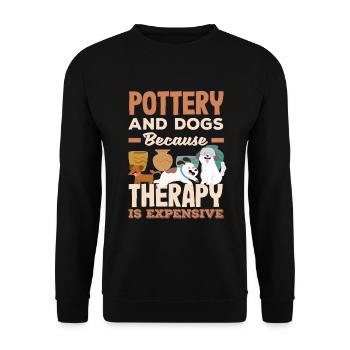 Lustiges Töpfer Töpfern Geschenk Geschenkidee - Unisex Pullover - Schwarz - Vorne - Alina (178cm) & Michal (187cm)