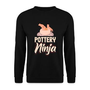 Lustiges Töpfer Töpfern Geschenk Geschenkidee - Unisex Pullover - Schwarz - Vorne - Alina (178cm) & Michal (187cm)