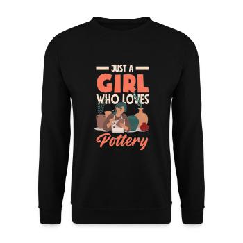 Lustiges Töpfer Töpfern Geschenk Geschenkidee - Unisex Pullover - Schwarz - Vorne - Alina (178cm) & Michal (187cm)