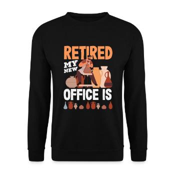Lustiges Töpfer Töpfern Geschenk Geschenkidee - Unisex Pullover - Schwarz - Vorne - Alina (178cm) & Michal (187cm)
