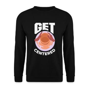 Lustiges Töpfer Töpfern Geschenk Geschenkidee - Unisex Pullover - Schwarz - Vorne - Alina (178cm) & Michal (187cm)