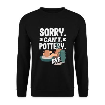 Lustiges Töpfer Töpfern Geschenk Geschenkidee - Unisex Pullover - Schwarz - Vorne - Alina (178cm) & Michal (187cm)