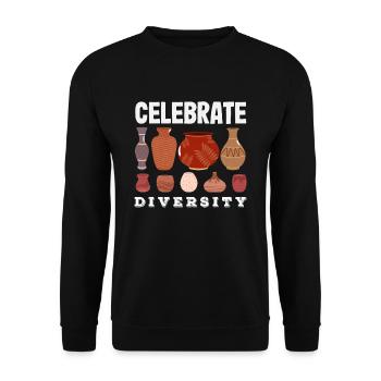 Lustiges Töpfer Töpfern Geschenk Geschenkidee - Unisex Pullover - Schwarz - Vorne - Alina (178cm) & Michal (187cm)
