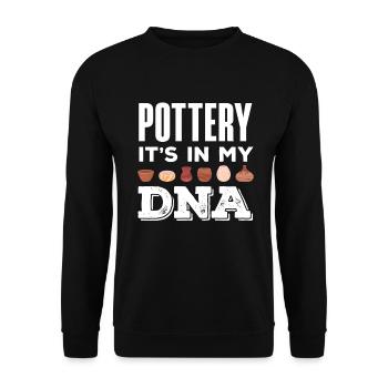 Lustiges Töpfer Töpfern Geschenk Geschenkidee - Unisex Pullover - Schwarz - Vorne - Alina (178cm) & Michal (187cm)