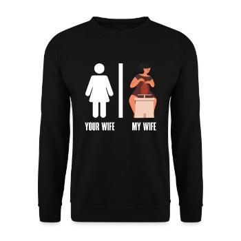 Lustiges Töpfer Töpfern Geschenk Geschenkidee - Unisex Pullover - Schwarz - Vorne - Alina (178cm) & Michal (187cm)
