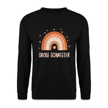 Big Sister Rainbow Boho - Unisex Sweatshirt - black - Front - Alina (178cm) & Michal (187cm)