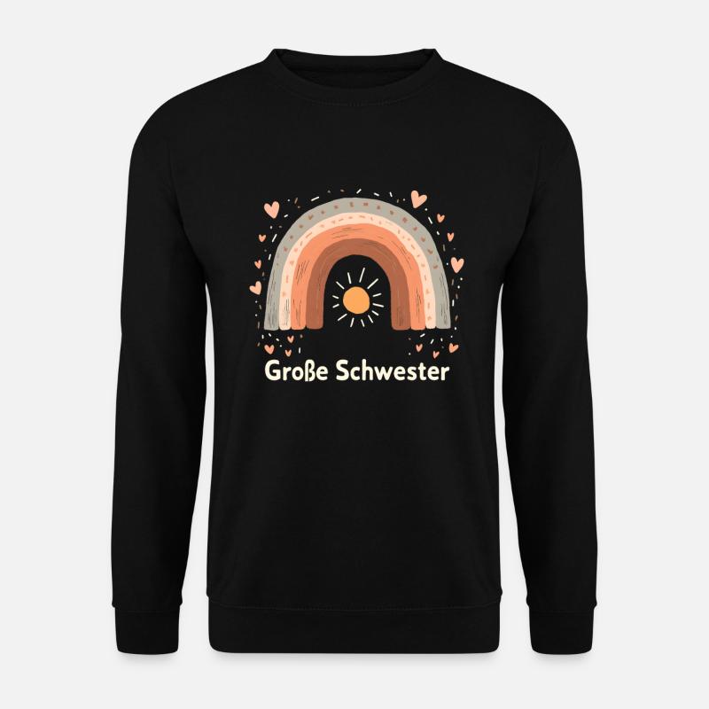 Big Sister Rainbow Boho - Unisex Sweatshirt - black