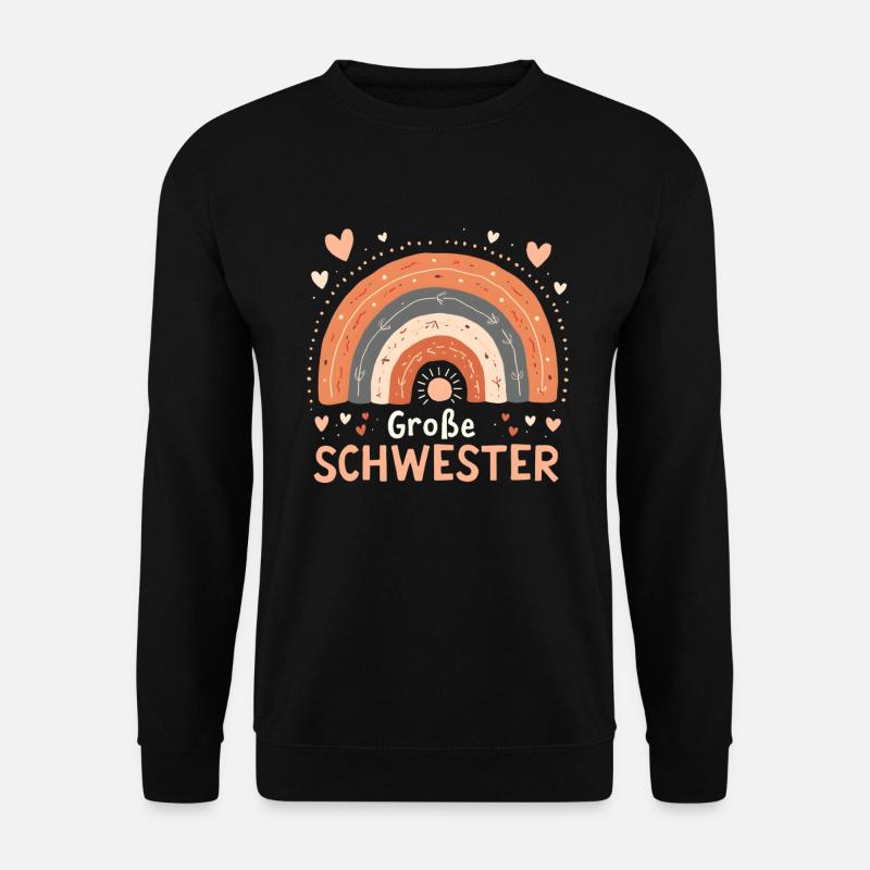 Big Sister Rainbow Boho - Unisex Sweatshirt - black