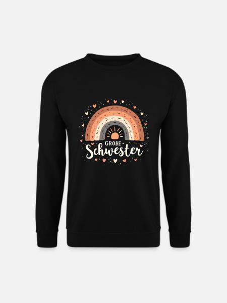 Big Sister Rainbow Boho - Unisex Sweatshirt - black