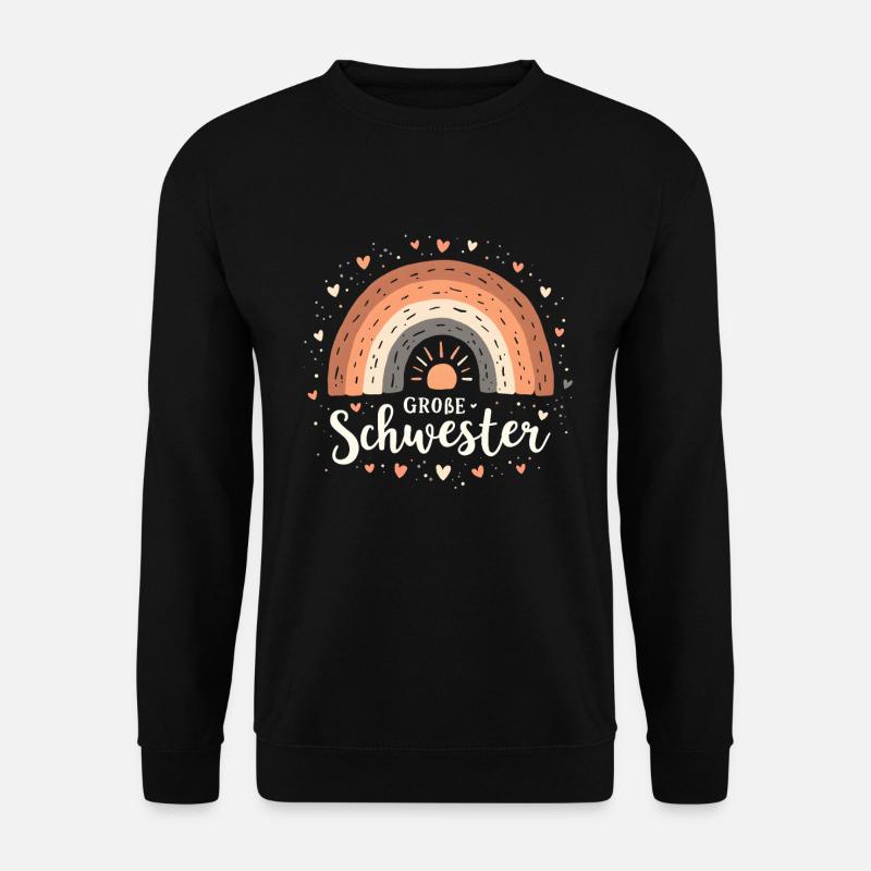 Big Sister Rainbow Boho - Unisex Sweatshirt - black